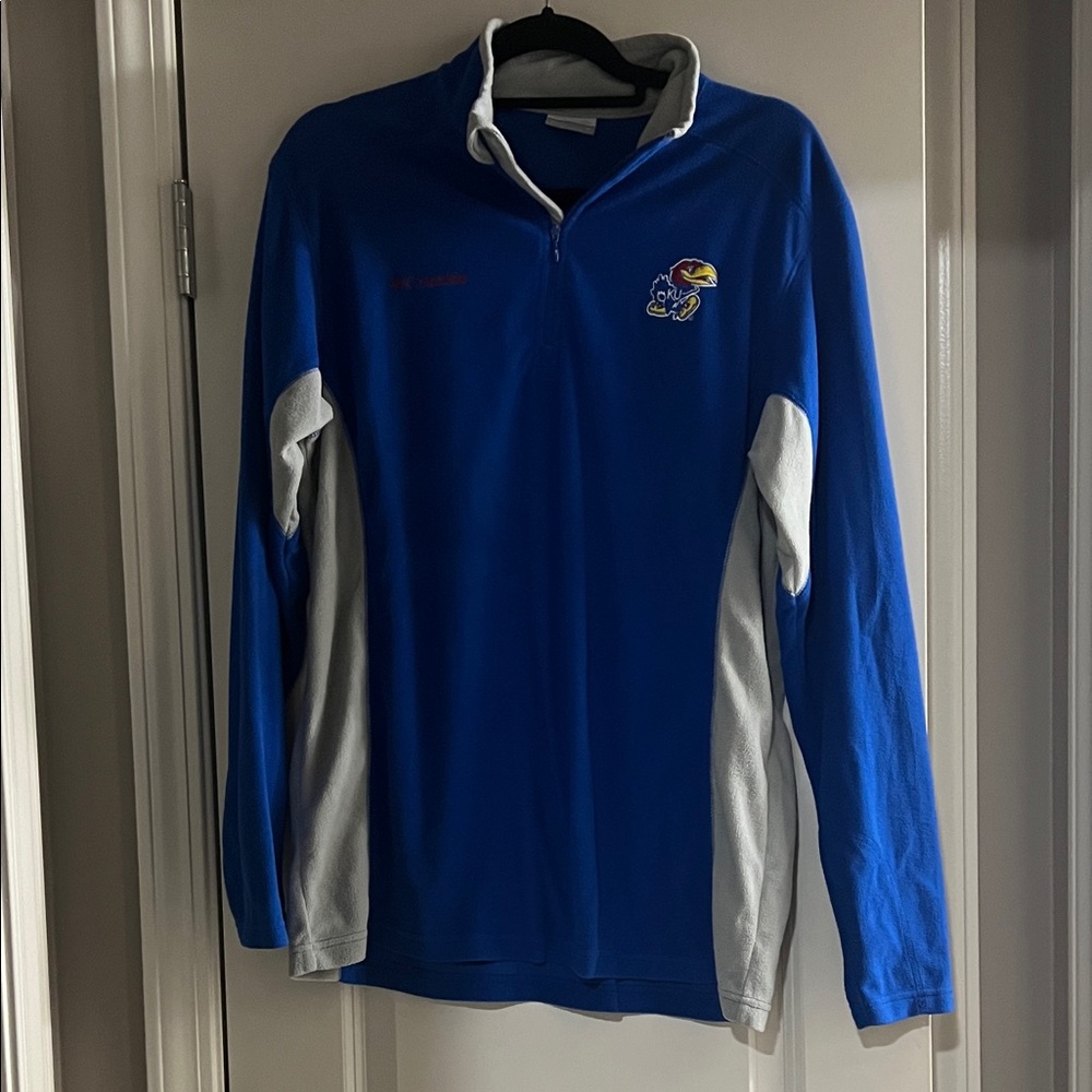 Columbia Blue Fleece Jacket with Red Logo